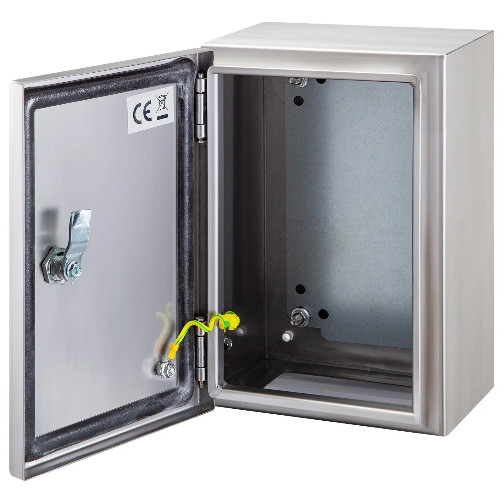 Stainless Steel NEMA Enclosure, 16 x 12 x 8 Inches, NEMA 4X, IP66 Waterproof and Dustproof, Weatherproof Electrical Box for Outdoor and Indoor Use, Industrial Wall-Mount Junction Box with Mounting Plate