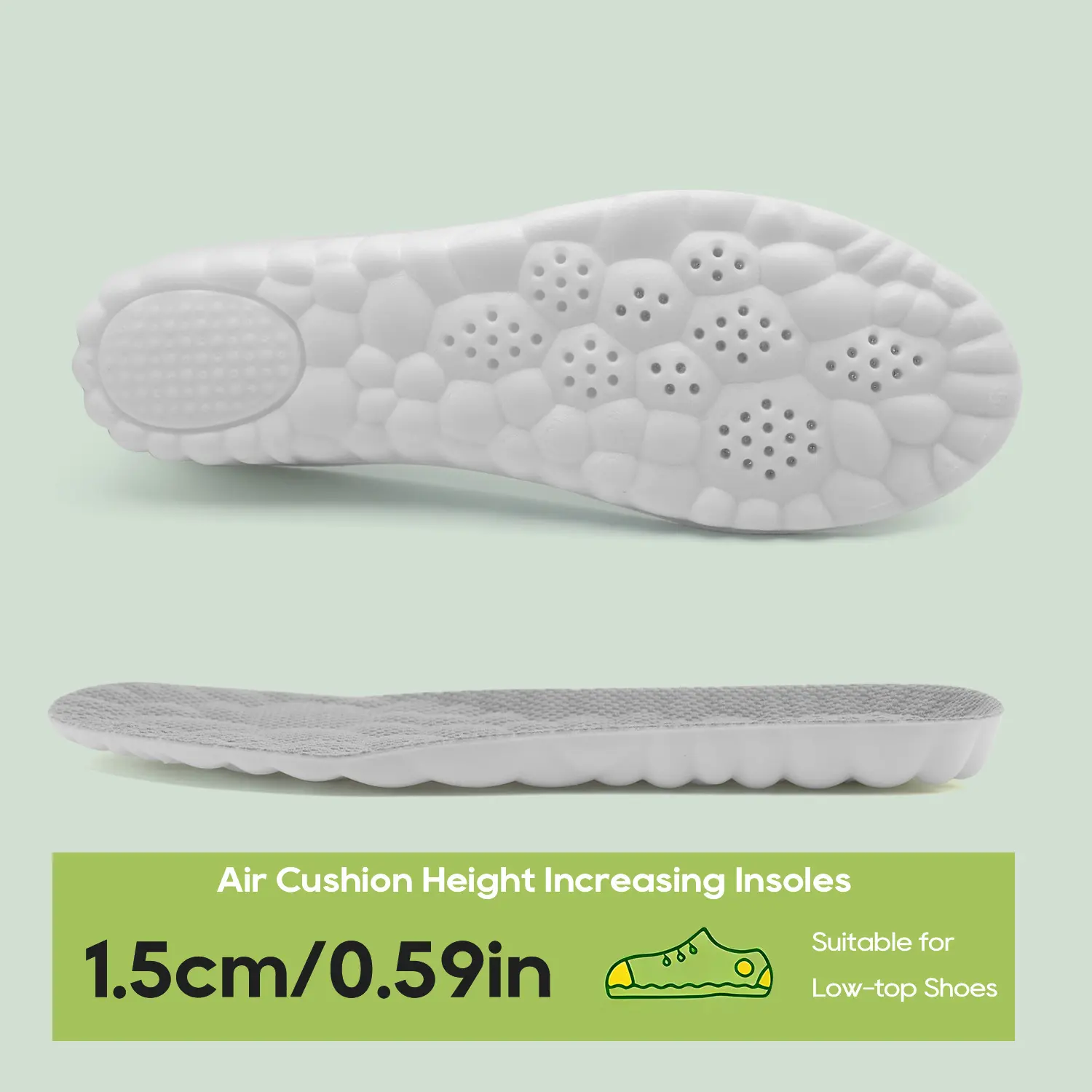 (1.5 cm / Grey White / US 12)*3 pr.