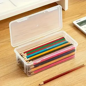 Lightweight Translucent Pencil Case: Big Capacity & Frosted Design - Perfect For School Supplies, Student Pencil Case, Practical Convenient Storage Box -Beading Storage