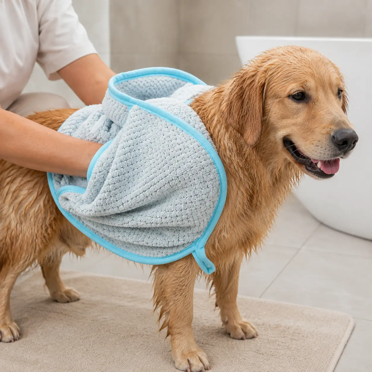 Pet drying towel suitable for bathing cats and dogs; soft and comfortable; towels for cats, dogs, and puppies; highly absorbent and quick-drying; for drying pets; household use; pet supplies.