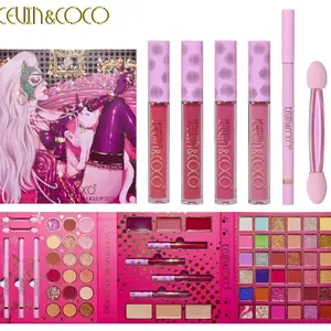 Kevin & Coco 60 Color Eyeshadow and Face Palette - Makeup Cosmetic for Women Cat Gift