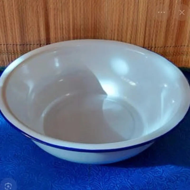 Heavy-Duty 40cm Round Enamel Basin for Kitchen Dish Washing