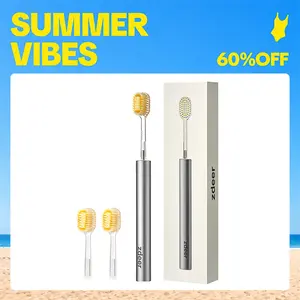 zdeer toothbrush D4 Metal handle with replaceable brush head —  Eco-friendly and reusable Oral  sustainable#Summervibes