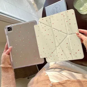 Cute Colored Stars Case Pattern For IPad 11th A16 2025 10th 10.9 Air 4th 5th 10.9 Air 11 M3 2025 7th 8th 9th 10.2 Smart Case Protector With Pen Holder IPad Accessories