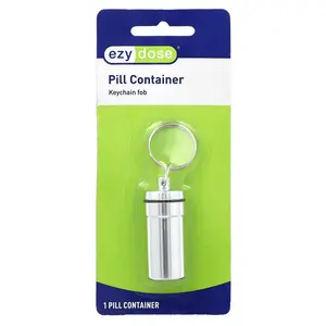 Ezy Dose Pill Container, Keychain Fob , 1 Count