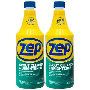 ZEP 32 fl. oz. Grout Cleaner and Brightener Household, Industrial Grout Cleaner, Commercial Grout Brightener, Deep-Seated Stain Remover, Grout Color Restorer, Renew Old Grout, Safe on Tile Surface, Heavy-Duty Acid Cleaner.