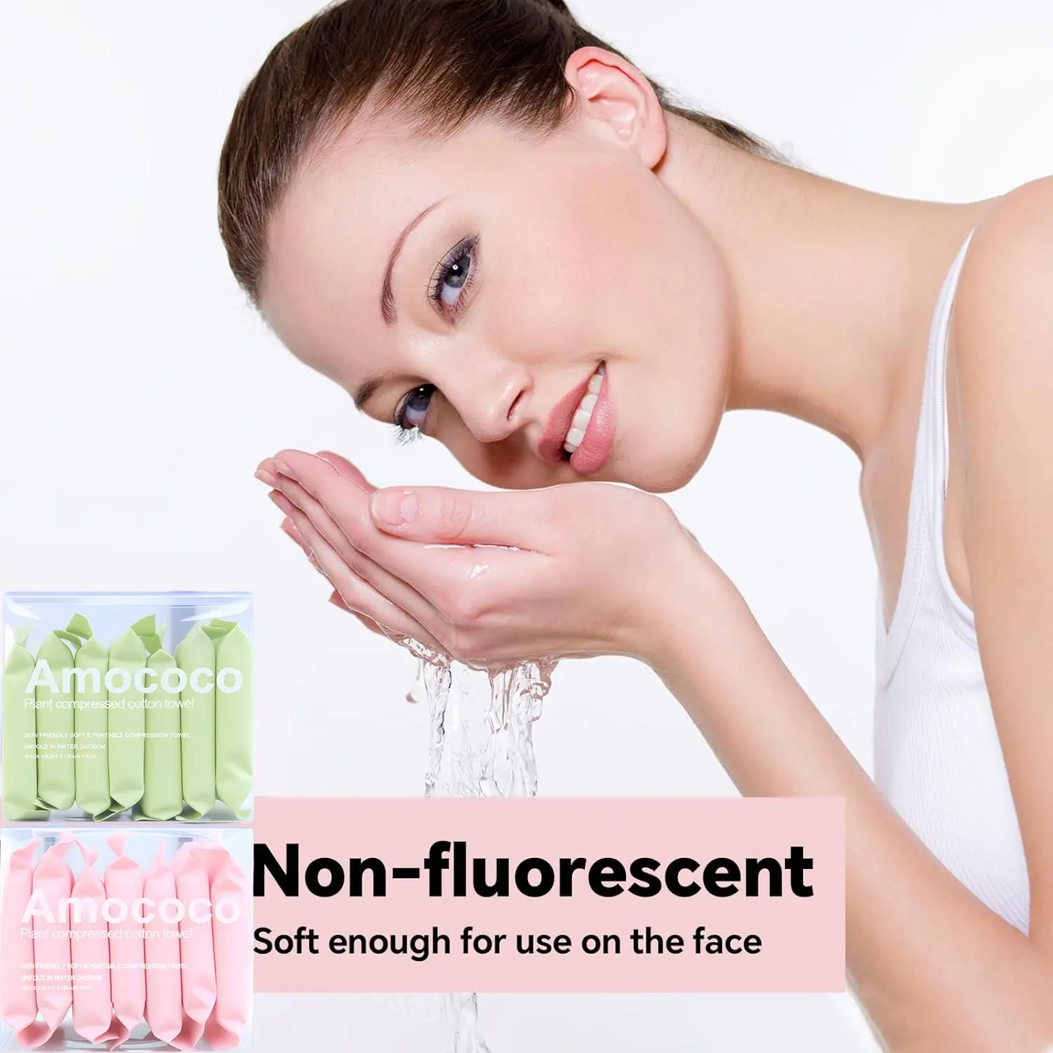 Non-fluorescent Compressed Towel - 7.2x6.2x4cm Pure Cotton Thickened Design for Face Washing Makeup Removal Shoe Cleaning Multi-Purpose Travel Fitness Drawer Essential Soft for Face Use Portable Compact Versatile Towel Shower