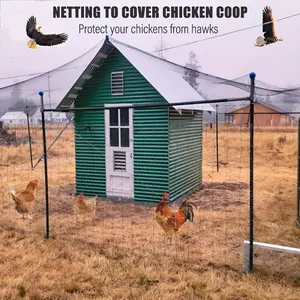 Heavy-Duty Nylon Mesh Netting, 25x50ft - Ideal for Chicken Coops, Fruits & Vegetables, Deer & Squirrel Control - Durable Outdoor Fencing Solution, Secure Products from Pests, Animals & Damage, Chicken Coop Accessories