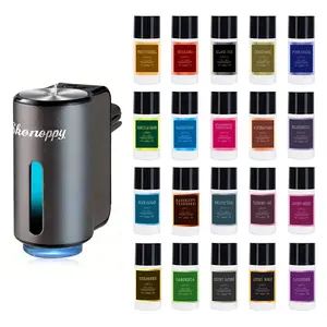Shonoppy Smart Car Air Freshener with Three Adjustable Scent Levels Portable Waterless Diffuser Aromatherapy 6x10ML Natural Perfume Fruity Fragrance