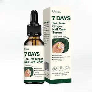 Tea Tree Ginger Nail Care Serum | 7-Day Repair for Fungal Onychomycosis Natural Herbal Drops Brush Applicator Conveniently Treats Damag Nail Problems