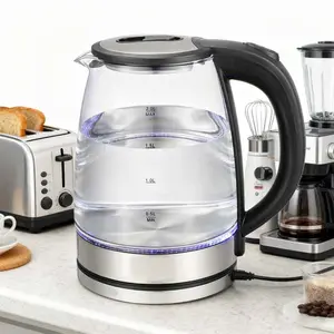 Electric Kettle with Temperature Control - 6-Temp Presets for Tea/Coffee, Double Wall Cool-Touch, 4H Keep Warm, 2L Borosilicate Glass & BPA-Free, Fast Boil for Home/Office electric kettle water boiler