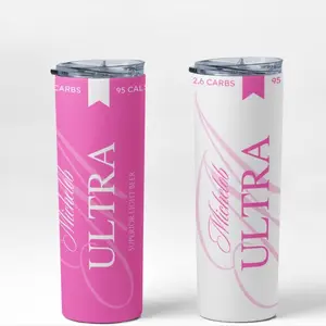 Ultra Pink & White 20 oz Tumbler - Perfect for Drinking - Bottle, Drinkware sublimation