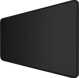 Large Extended Gaming Mouse Pad with Stitched Edges, (31.5X15.7In) Durable Non-Slip Natural Rubber Base, Waterproof Computer Keyboard Pad Mat for Esports Pros/Gamer/Desktop/Office/Home-Black