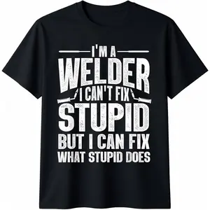 100% Cotton Cool Welding Art For Men Women Welder Iron Worker Pipeliner T-Shirt Fabric Menswear gift all streetwear