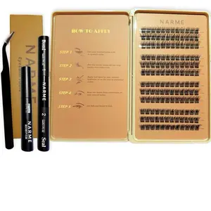 Narme Lashes Soft Natural style,Reusable DIY Lash Clusters for Personalized Natural Look NL04