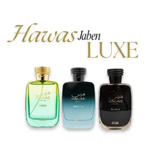 Jaben's Hawas Luxe Unisex Wear Multi-Pack EDP Fragrance Bundle - Verde, Malibu, Black Variants - Lime, Citrus & Sweet Notes
