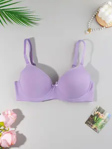 Seamless Invisible T Shirt Bra Lightly Padded Soft Underwire Push Up U Back No Dig Shoulders Women's Elegant Everyday Bra Underwear
