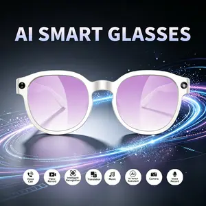 Smart Glasses 2026, Ai Voice Assistant, Translation, Bluetooth-compatible Call, Music, 1080P Camera, Blue Light Protection, Travel Sunglasses