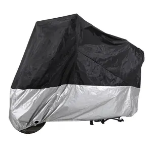 cloth electric vehicle cover with silver coating, sun-proof and rain-proof motorcycle cover, rain and dust protection, suitable for both sunny