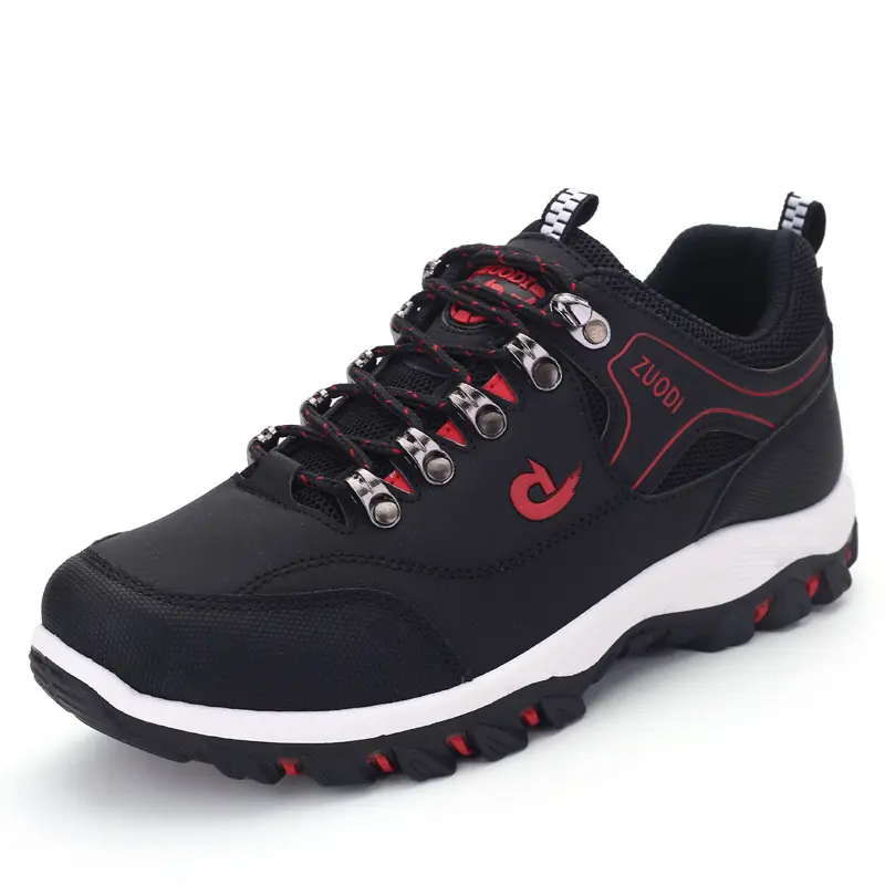 Men's All-Terrain Off-Road Casual Trainers - Male Mesh Sports Shoes with Laces, Non-Slip Waterproof Rubber Sole Trail Shoes for Outdoor Hiking (Sizes 39-48), Round Toe