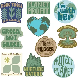 Planet Wellness Sticker Extra Large Stickers for Adults Funny Earth Lovers Adhesives with Memes Funny Stickers with Colorful Graphic Decals Funny Camping  Multi