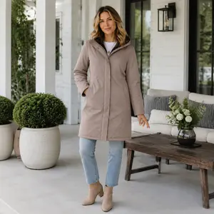 Thickened for winter, long stylish women's faux fur leopard print coat, hooded waterproof reversible fashion overcoat