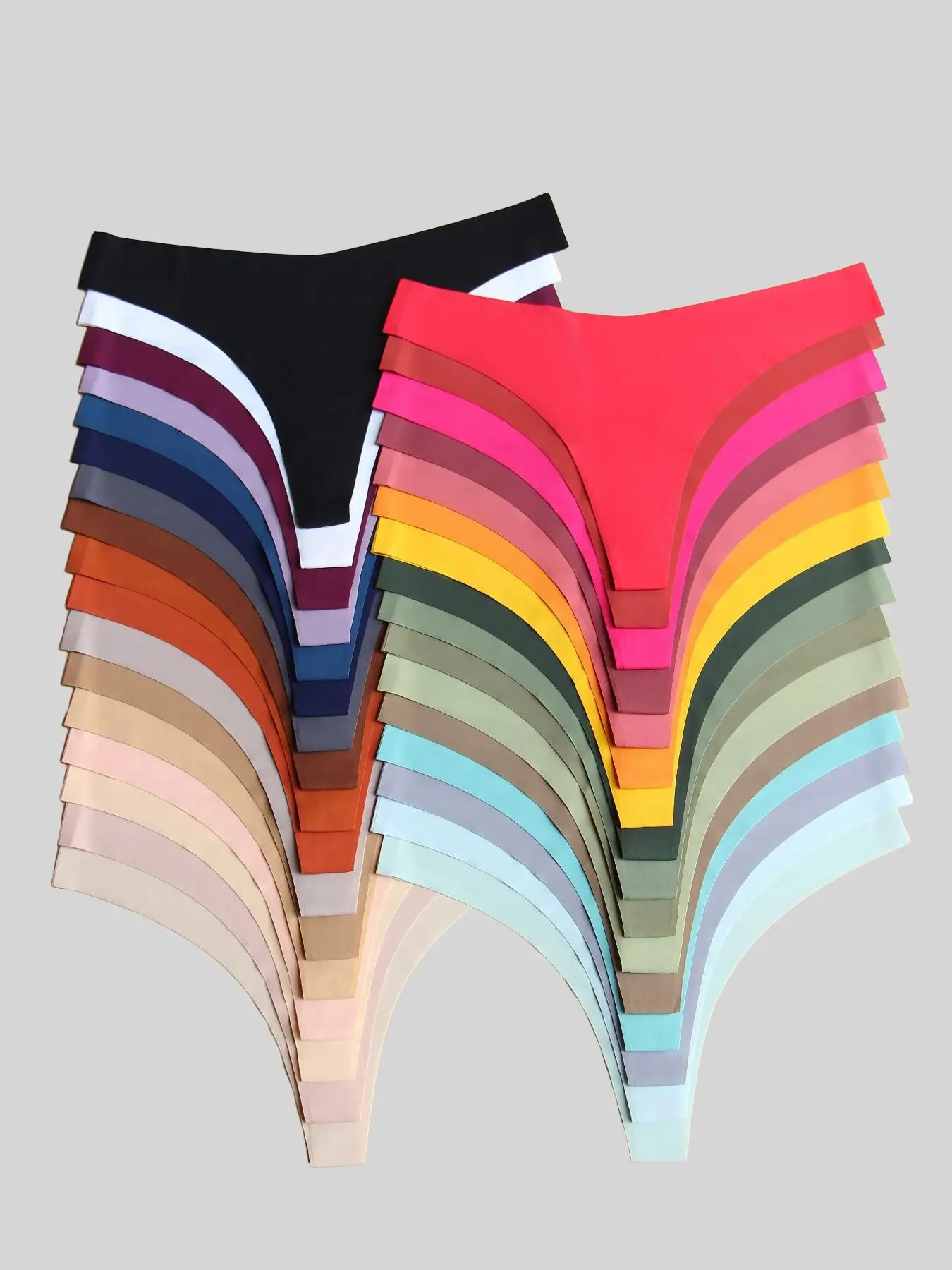 Women's Solid Color V-shaped Waist Thong, Breathable Comfortable Seamless Panty for Daily Wear, Women's Underwear for All Seasons, Women Underwear, Th