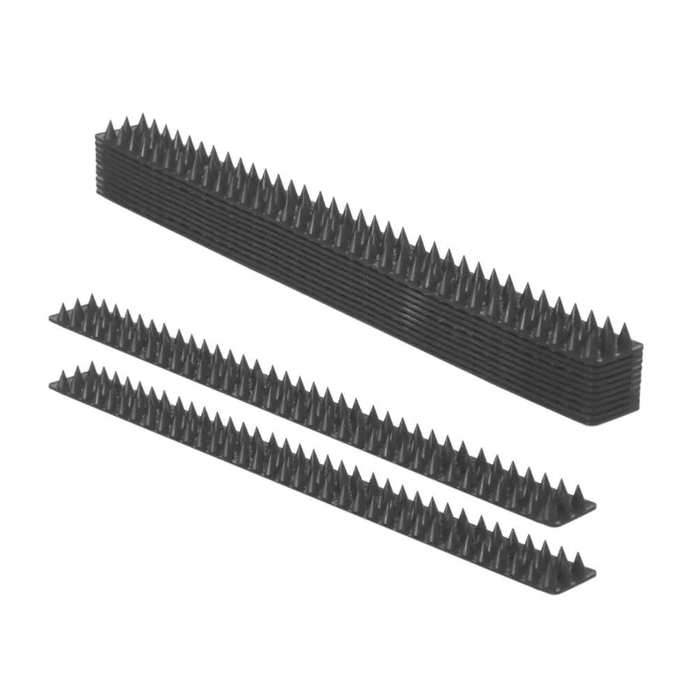 Plastic Bird Deterrent Spikes for Birds, Pigeon, Squirrel, Raccoon, Crow, and Cat Anti-Climb Strips to Deter Theft - Suitable for Wall, Windowsill, Railing, Fence, and Roof