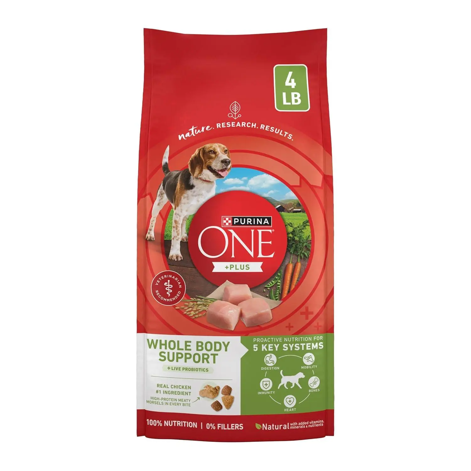 Purina ONE Plus Whole Body Support with Chicken Dry Dog Food - 4 lb. Bag
