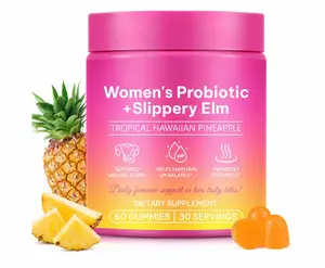 Her Juicy Feminine Probiotics Gummies- All in One Solution with Slippery Elm and Prebiotics&Lactobacillus Probiotic Blend for Women’s pH Balance and Dryness - Hawaiian Pineapple Gummies 60 Count probiotics women