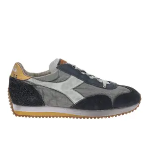 diadora Mens Equipe H Dirty Stone Wash Evo Lace Up Sneakers Shoes Casual - Grey
