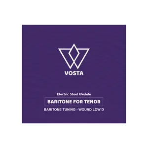Vosta Electric Tenor Ukulele Steel Strings Baritone Tuning - D-G-B-E - LOW D