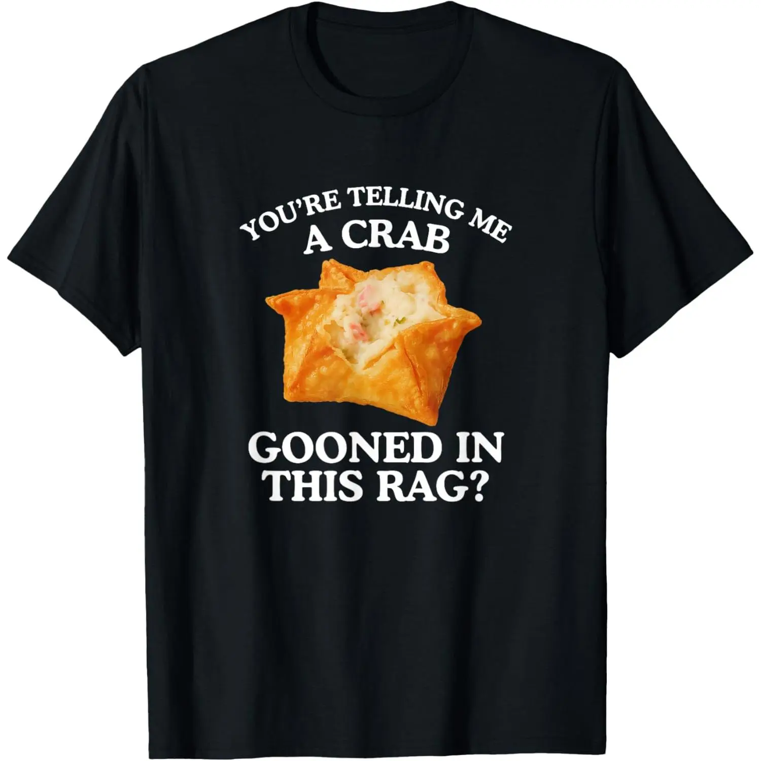 Men's Natural Soft Short-Sleeve Round Neck Graphic Streetwear T-Shirt - Unhinged Crab Meme Funny Raunchy Menswear Top, Ideal Gift for Adults
