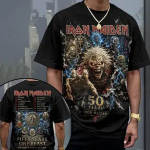 Iron Maiden 2026 World Tour 3D T Shirt Music Apparel 1RQ