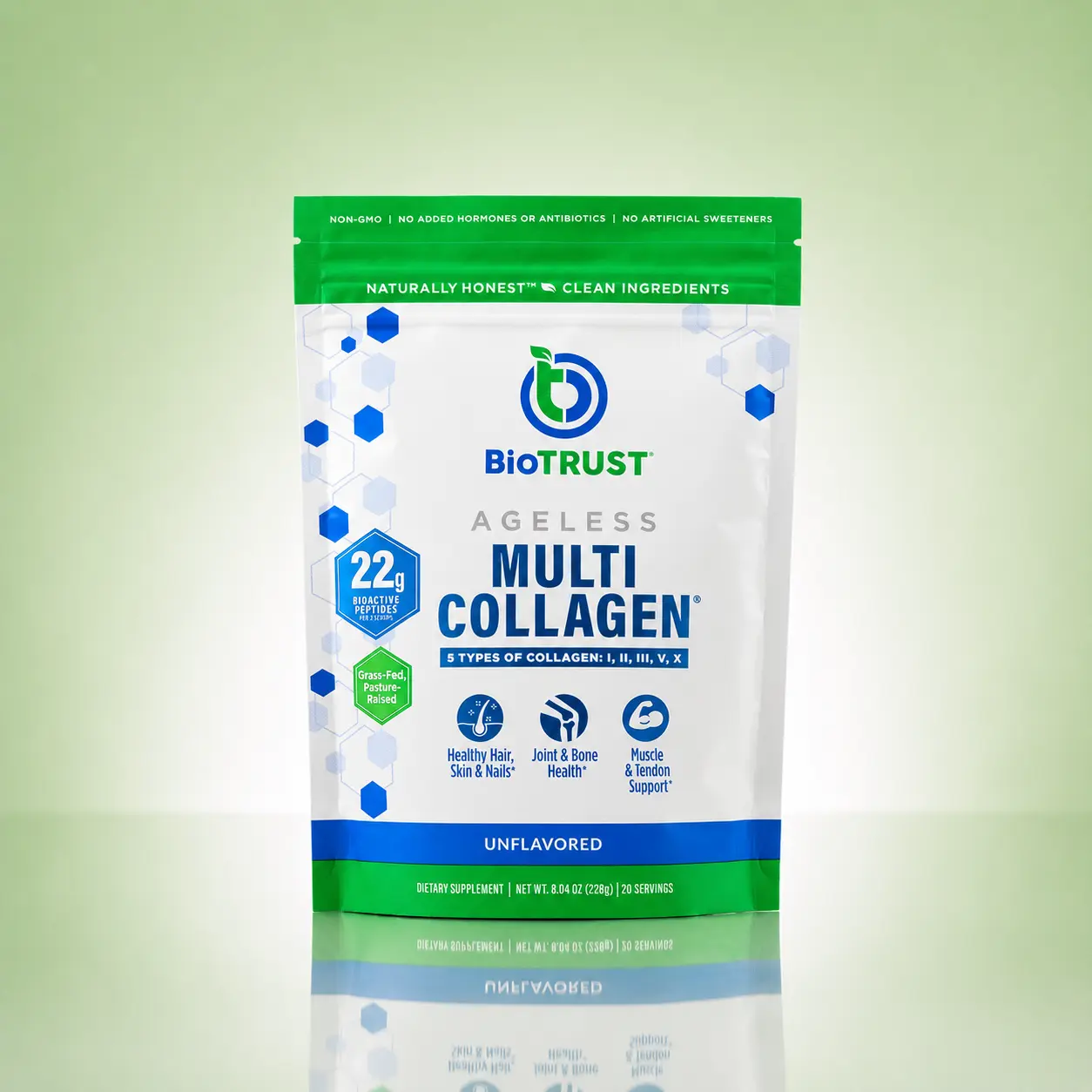 BioTRUST Ageless Multi Collagen Protein Powder – 5 Types of Collagen Peptides for Skin, Hair & Nails