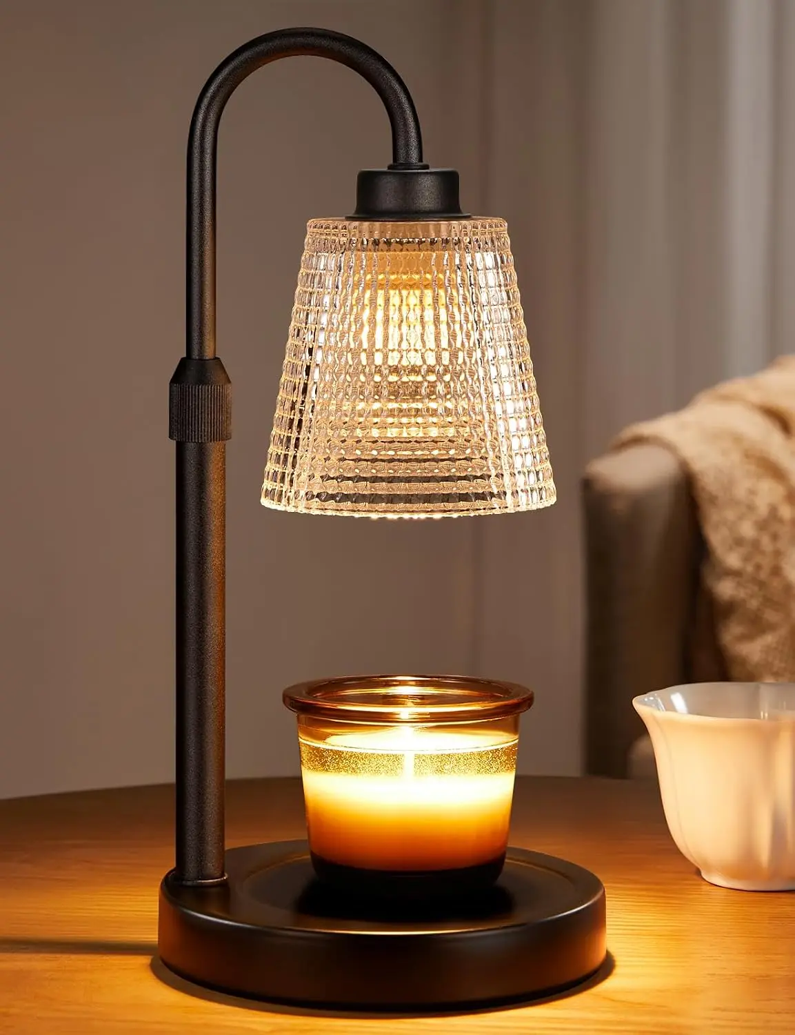 Candle Warmer Lamp with Timer & Dimmer – Height Adjustable Wax Melt & Jar Candle Warmer, Electric Candle Lamp for Scented Candles, Home Decor, Birthday, Housewarming & Christmas Gift for Women & Mom