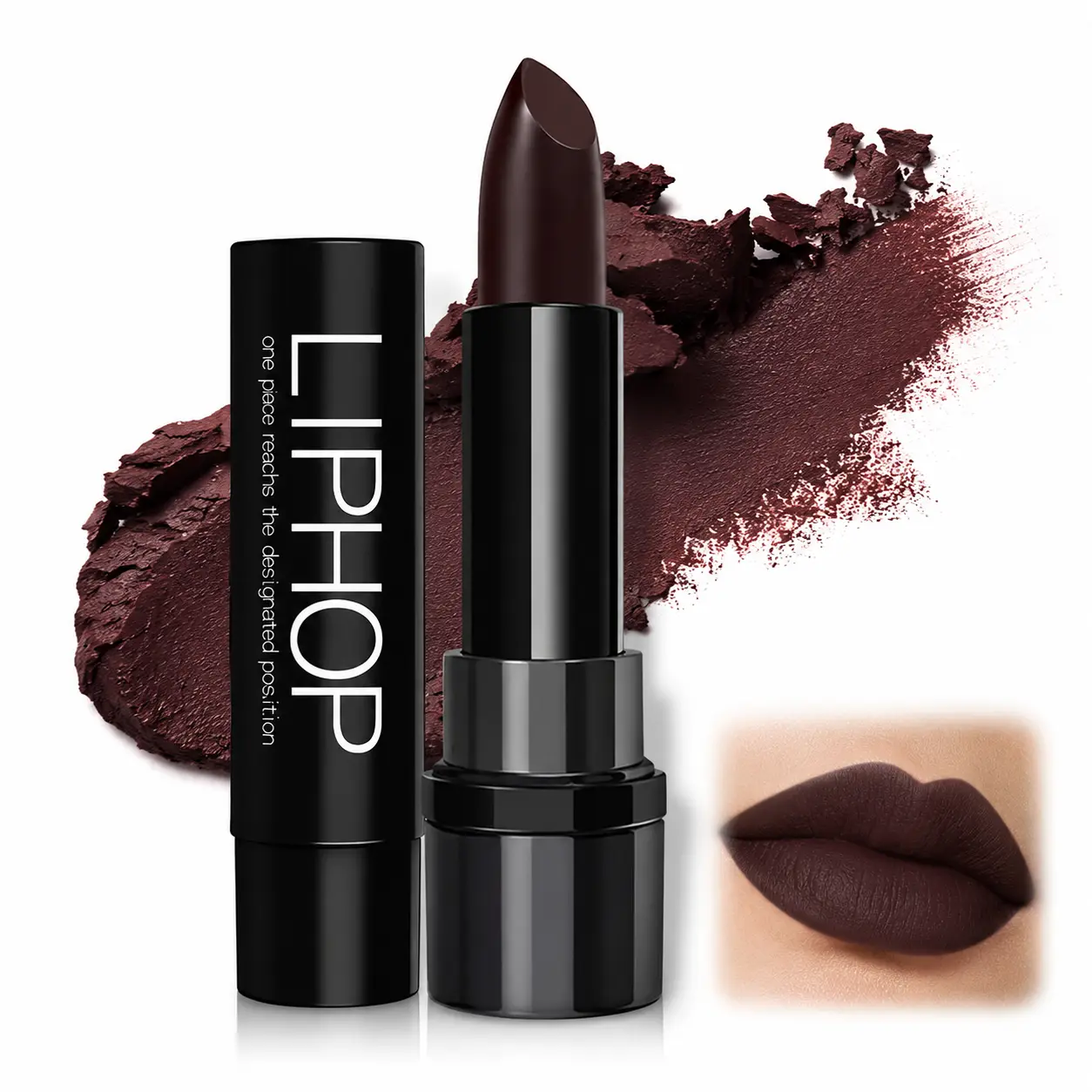 Dual Combo Lipstick & Lip Gloss with a Flawless Matte Finish, High-Pigment & Long-Lasting Hydrating Formula in Berry Plum & Chocolate Brown Shades for Women, Creamy Lipstick & Lip Gloss, Colored Pigment Makeup, Cosmetic, Lip Combos