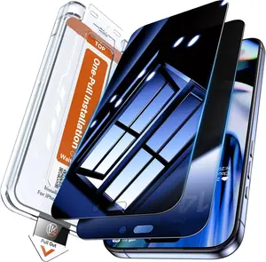 Privacy Screen Protector for iPhone 17 Series, 2-Pack Tempered Glass with Easy Applicator, Anti-Spy Privacy Protection, Fingerprint Resistant, Bubble-Free Install