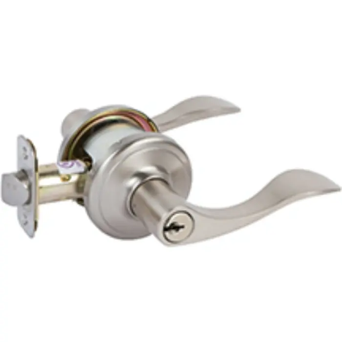 Delaney 320820 Grade 2 Handle Doorknobs, Lashbrook Keyed Entry Knob, Satin Nickel