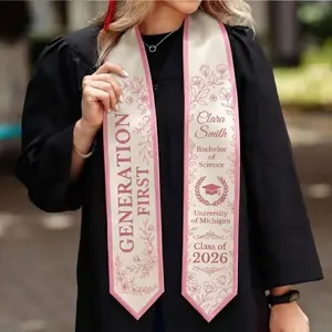 Personalized First Generation Graduation Stole 2026, Custom First Gen Graduation Sash with Name and School, University First in Family Grad Gift