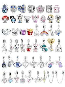 Cartoon Animal & Heart & Letter Design Charms, Adjustable Beaded Design, Cute Jewelry Making Kit for Bracelet & Necklace, Fashion Accessories for Women & Girls, Beads Charms Accessories