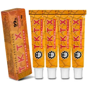 TKSX Tattoo Numbing Cream (4 Pack) - For Tattoos -99% Max Strength | Laser Removal | Waxing | Eyebrow Threading | Cosmetic Cream 10g