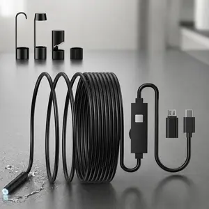 Industrial-Grade 1920P Borescope, IP67 Waterproof with 16.4ft Semi-Flexible Cable, 8-Level Adjustable LED Light, Compatible with Android iOS Windows for Automotive Engine AC Pipe Inspection, Anti-Dust Anti-Crush Visual Diagnostic Tool