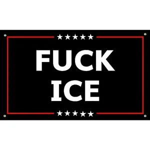 Fuck ICE Flag tapestry Anti Trump Flag Protest Black Political Statement Polyster Banner tapestry