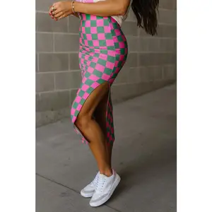 Checkmate Harlow Midi Skirt - Watermelon