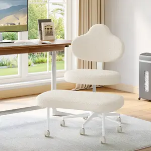 【Deal】Nost & Host Mountain-Shape Ergonomic Cross Legged Chair with Wheels, Meditation Chair, ADHD Chair for Adults, Wider Height Adjustable Backrest and Seat, Yoga Office Chair