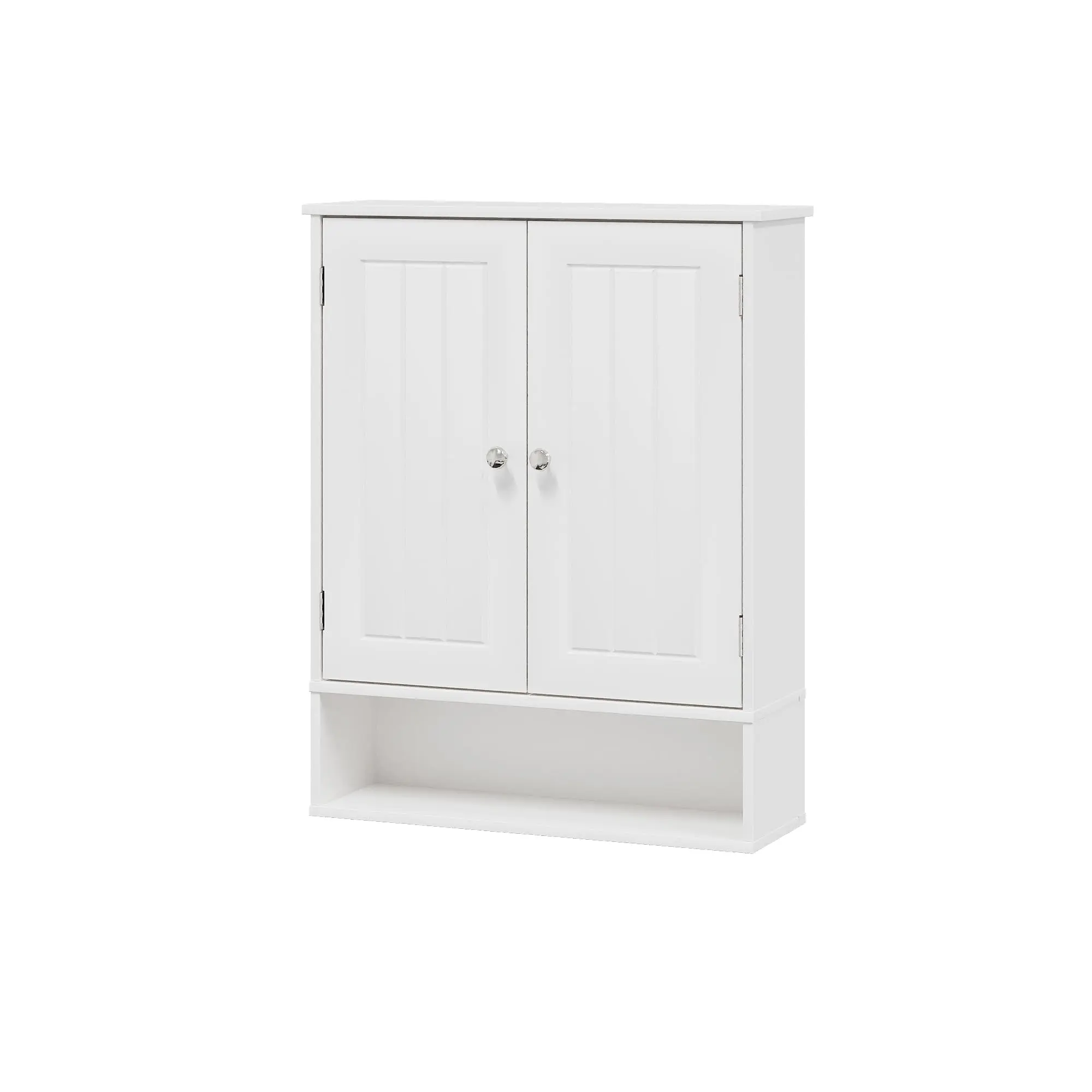 Bathroom Wall Cabinet,Over The Toilet Space Saver Storage Cabinet,Modern Storage Freestanding Organizer Medicine Cabinet with Double Doors for Bathroom,Kitchen,Living Room