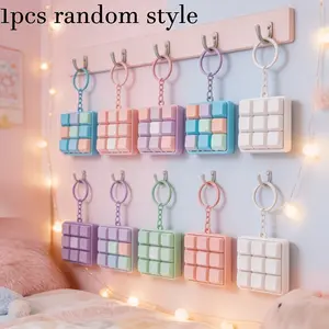 Mechanical Keyboard Keychain, Macaron Color Upgrade, Random Colors and Styles, Ideal for Travel and Office, Stress Relief, Perfect Gift