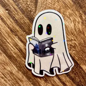 Ghost Reading Manacled Sticker