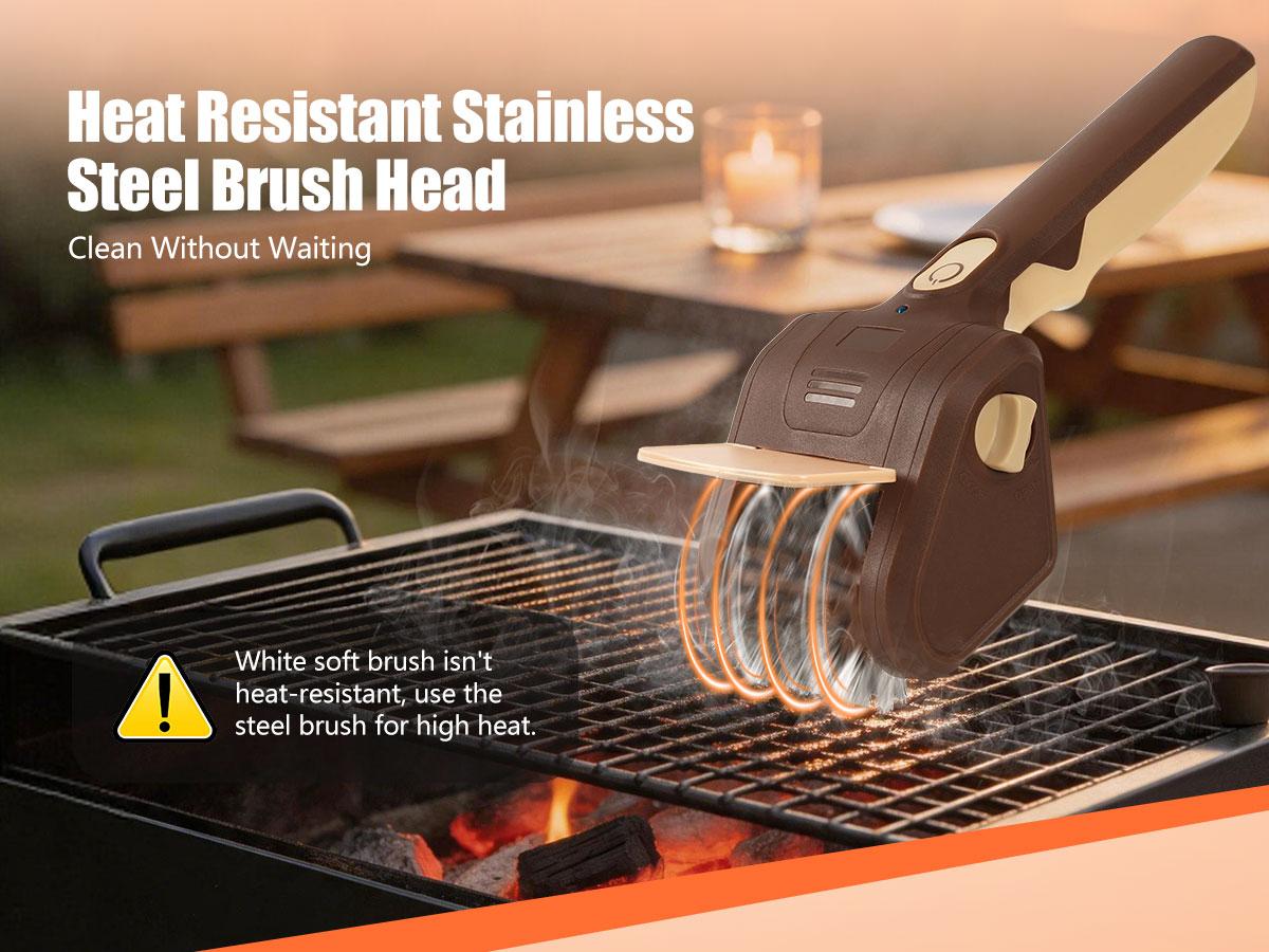 LRLY Electric BBQ Grill Brush, Safe Bristle Free with 2 Replaceable Heads, Cordless Rechargeable, Heavy Duty Fast Clean, Outdoor BBQ Cleaner for All Grill Types, Grill Season 2026 LRLY Electric BBQ Grill Brush, Safe Bristle Free with 2 Replaceable Heads, Cordless Rechargeable, Heavy Duty Fast Clean, Outdoor BBQ Cleaner for All Grill Types, Grill Season 2026